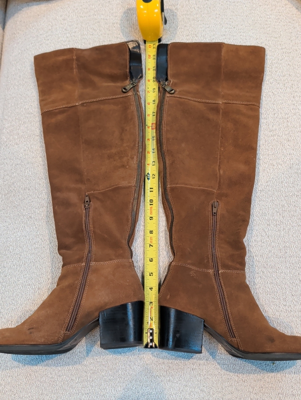 Steve Madden Suede Over-the-Knee Zip Boots.